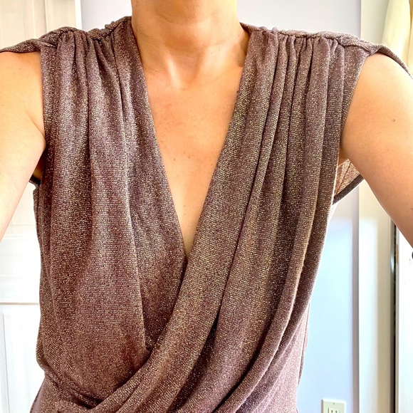 Vintage Halston heritage gold lame dress. US size 2. pristine - Picture 2 of 15